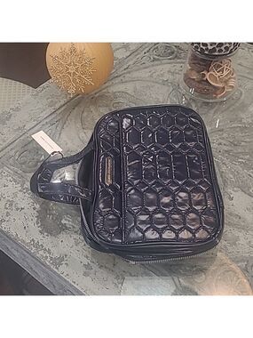 AIMEE KESTENBERG NAVY QUILTED COSMETIC BAG HANGING ORGANIZER NEW